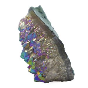 Rainbow Aura Amethyst Crystal Cluster - Sparkle Rock Pop