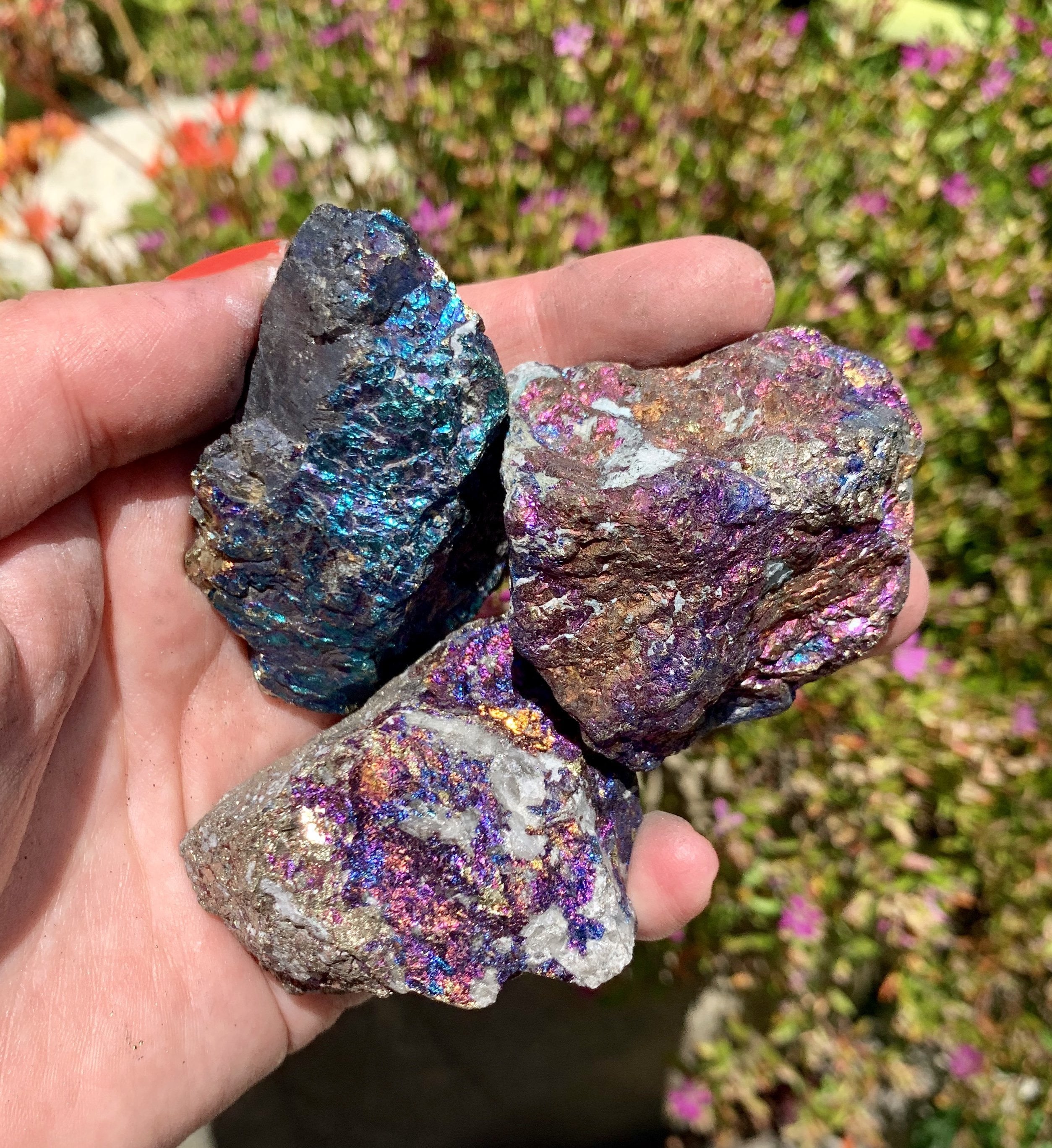Peacock Ore Raw Tumble Stone - Sparkle Rock Pop