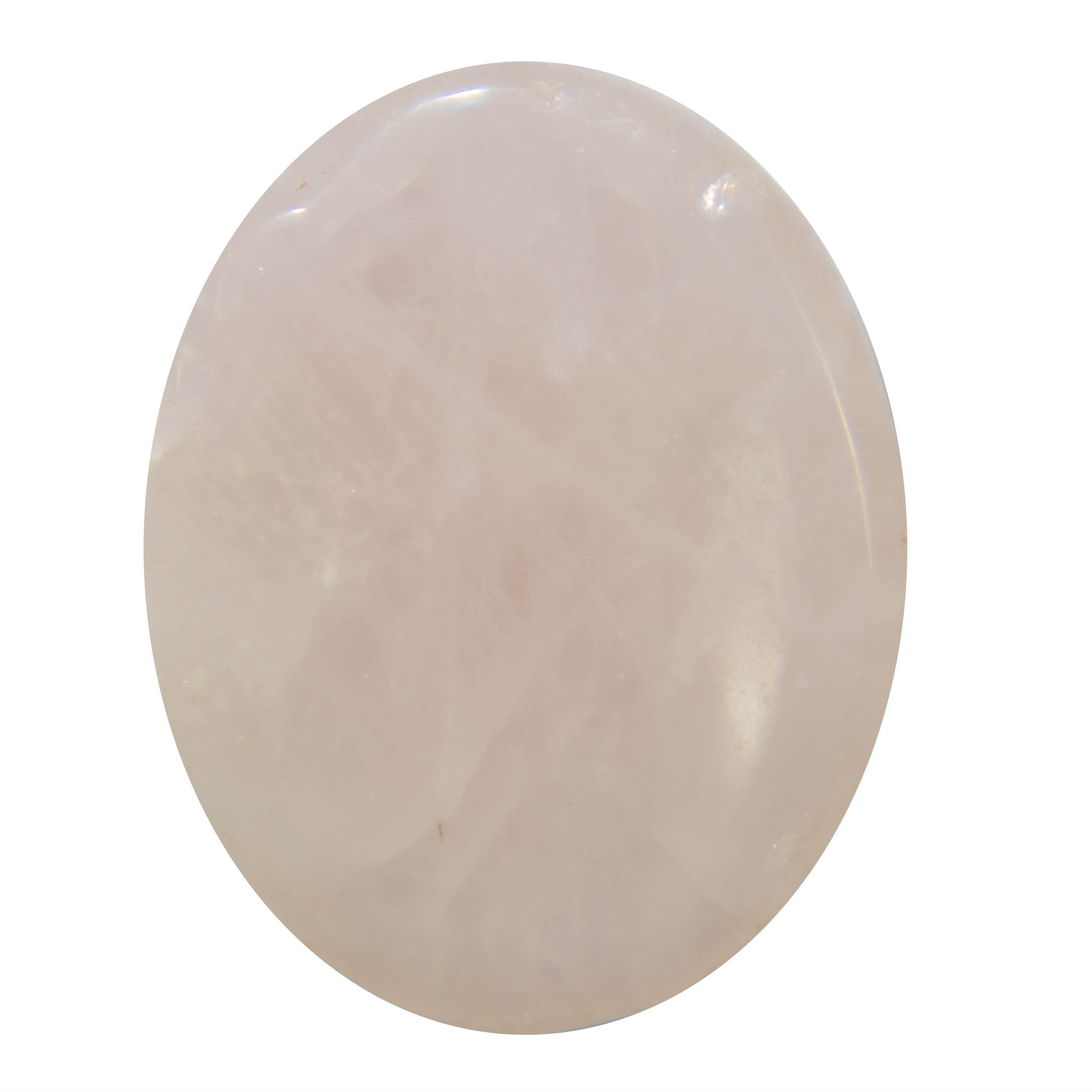 Rose Quartz Worry Stone - Sparkle Rock Pop