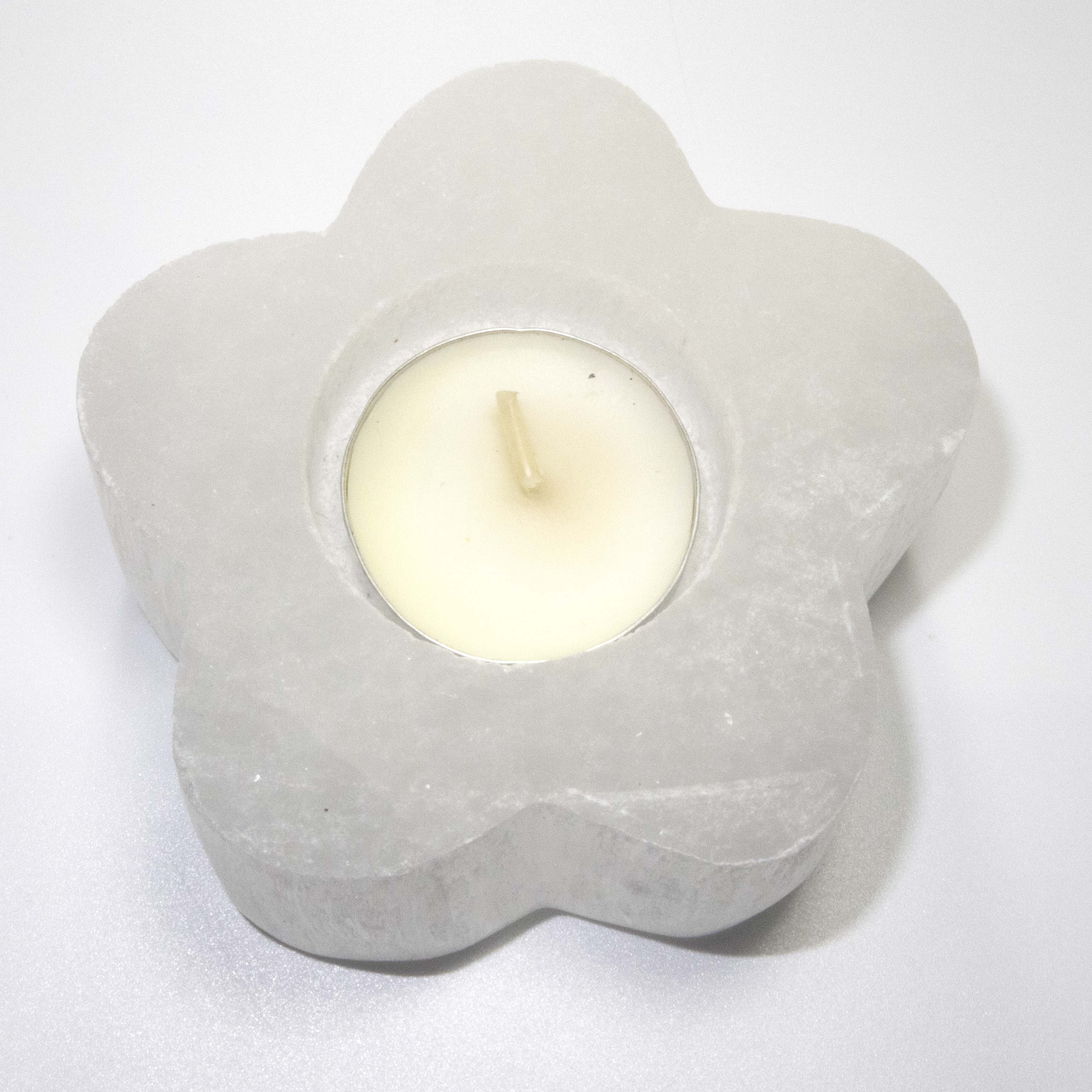 Selenite Flower Candleholder - Sparkle Rock Pop