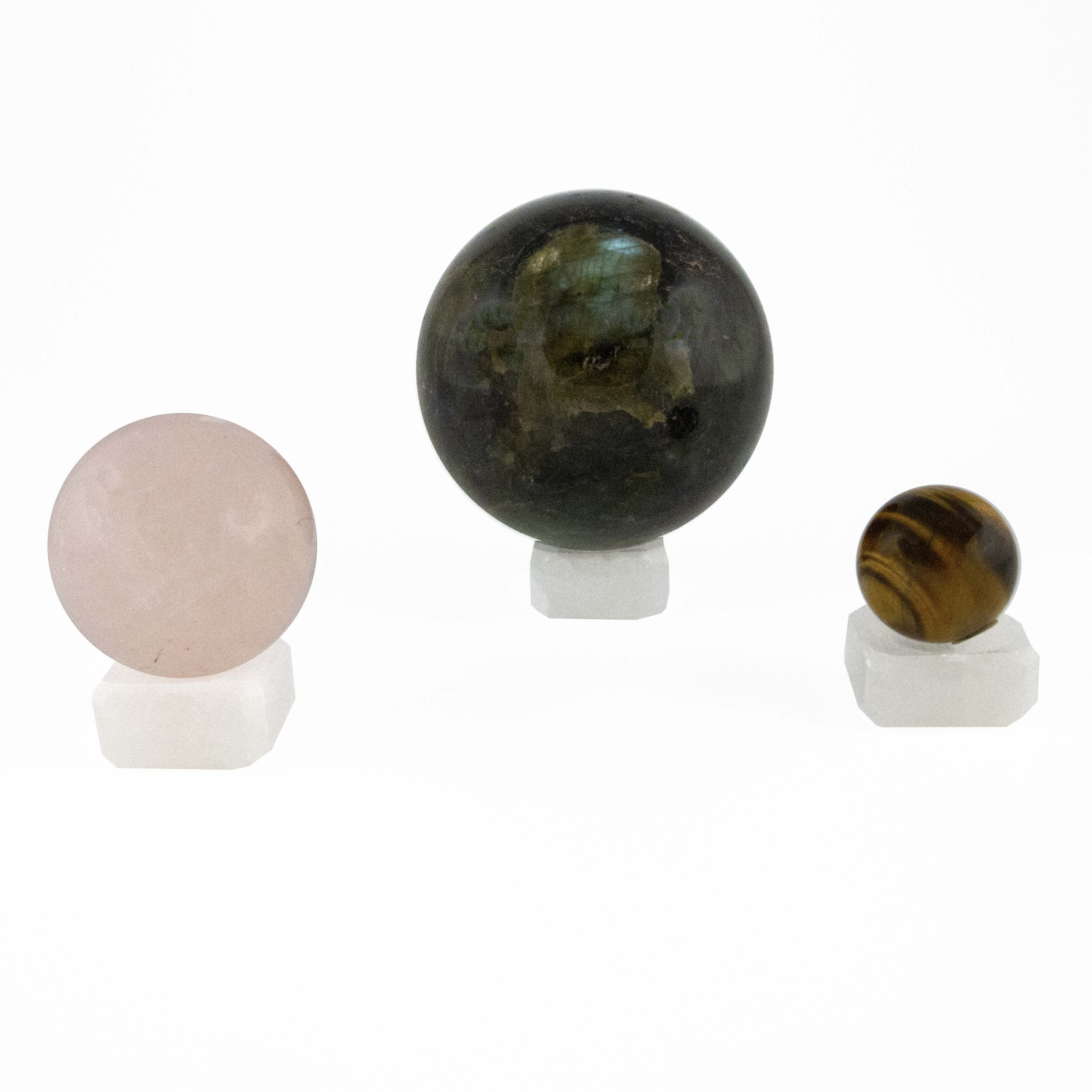 Selenite Sphere Stand - Sparkle Rock Pop