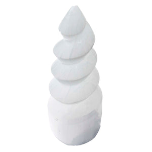 Unicorn Horn Selenite Tower- 6 inches tall - Sparkle Rock Pop