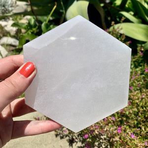 Selenite Hexagon Charging Pad - Sparkle Rock Pop