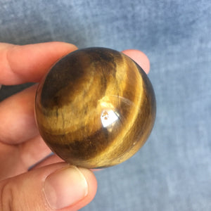 Tiger Eye Sphere - Sparkle Rock Pop