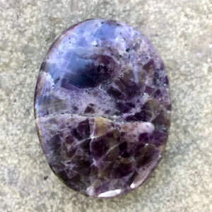 Chevron Amethyst Palm Stone - Sparkle Rock Pop