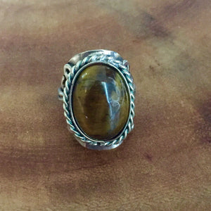 Tiger Eye Crystal Ring - Sparkle Rock Pop