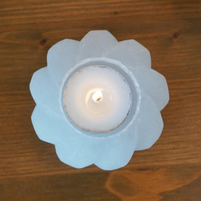 Selenite Swirl Candle Holder - Sparkle Rock Pop