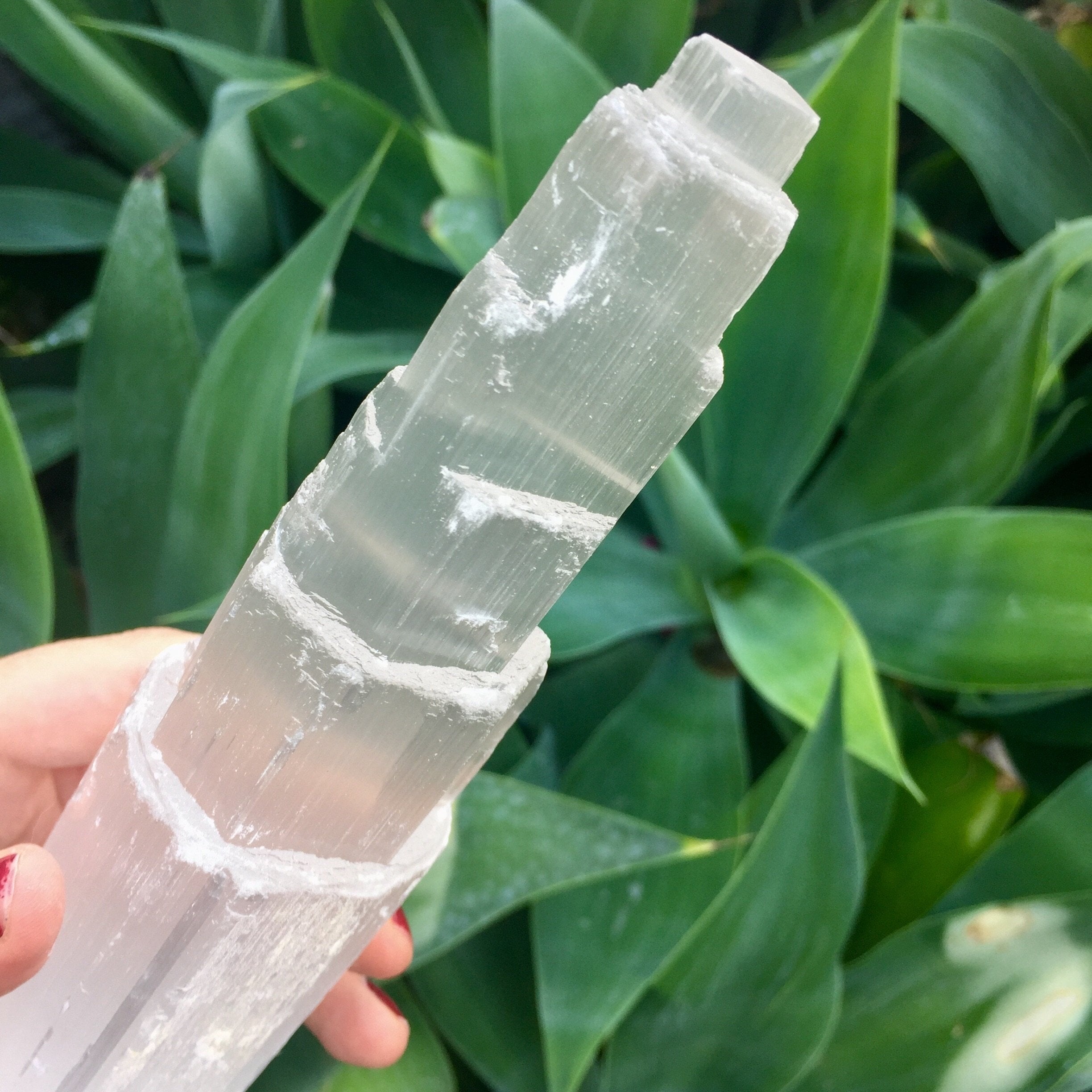 Selenite Tower - 7.5 inches - Sparkle Rock Pop