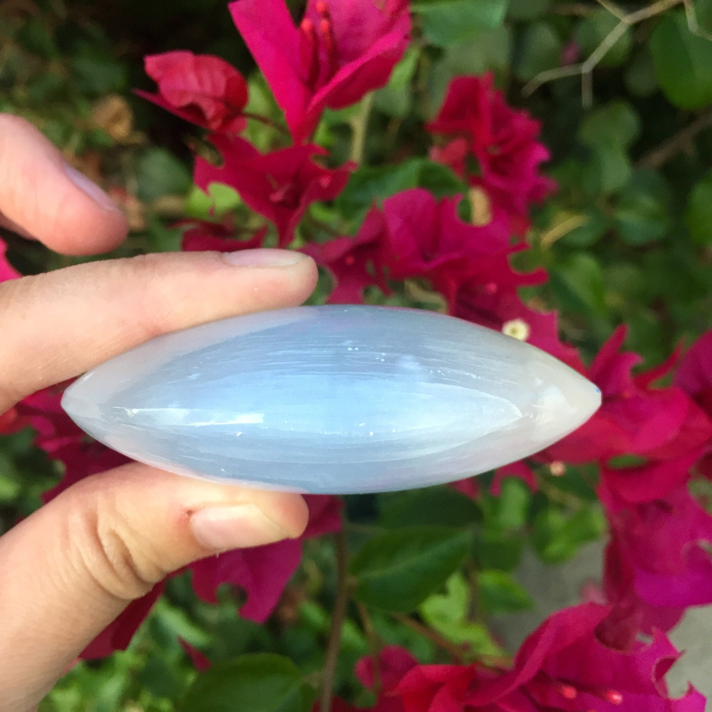 Selenite Palm Stone - Sparkle Rock Pop