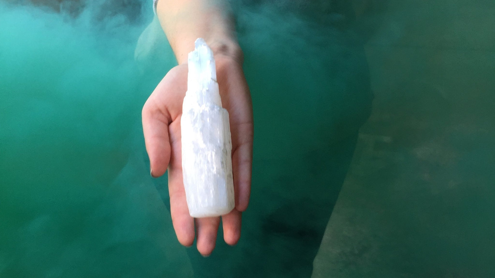 Selenite Tower and green smoke fountain