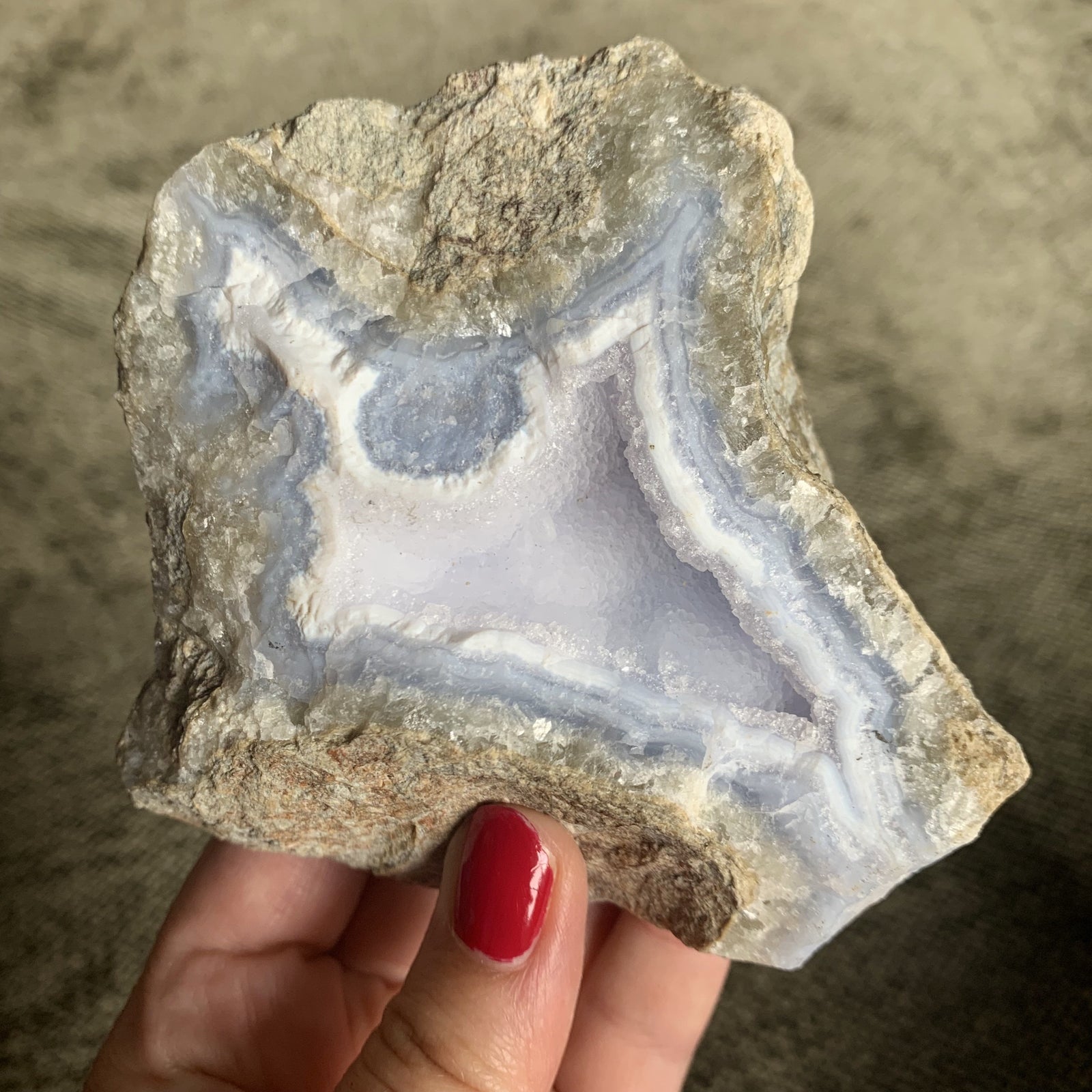 Blue Lace Agate (Chalcedony) - 4" - Sparkle Rock Pop