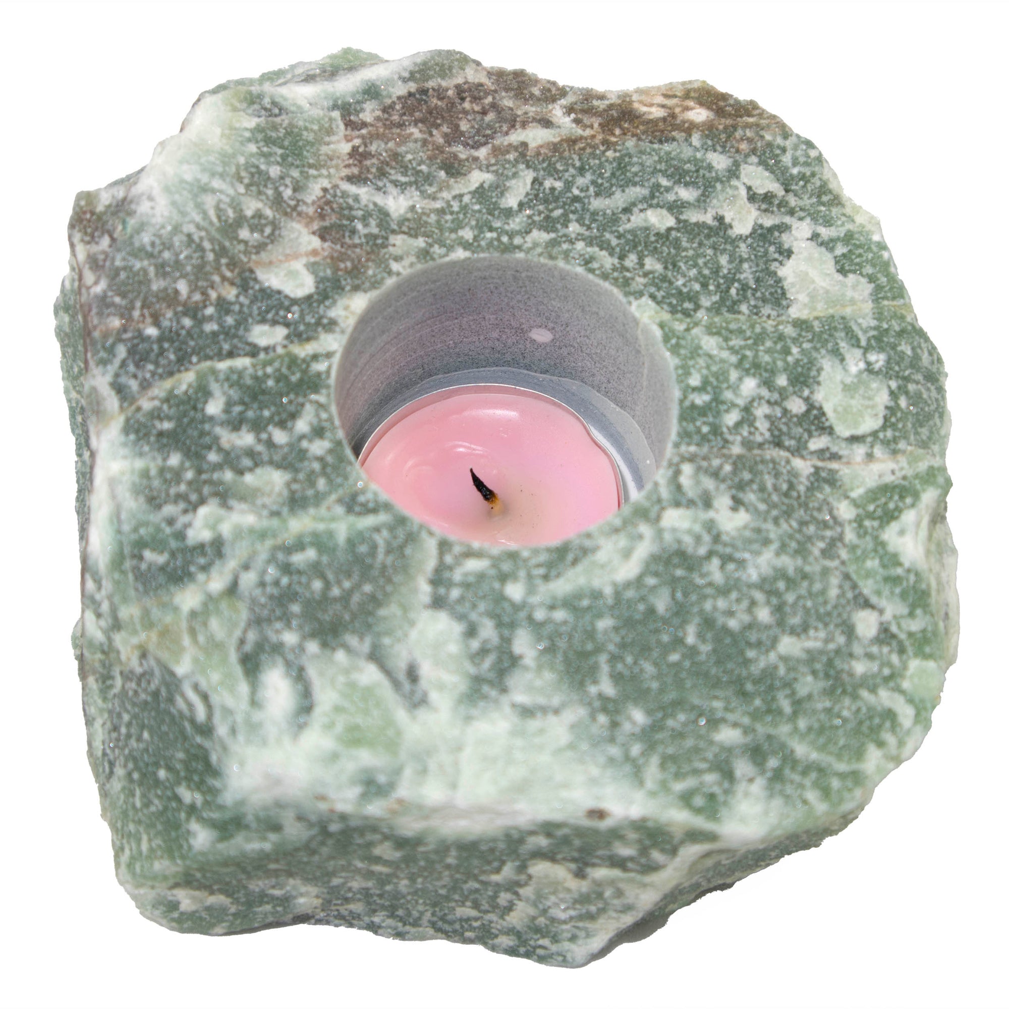 Green Aventurine Candle Holder - Sparkle Rock Pop