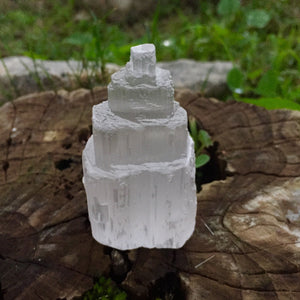 Mini Selenite Tower - 2.5 inches - Sparkle Rock Pop