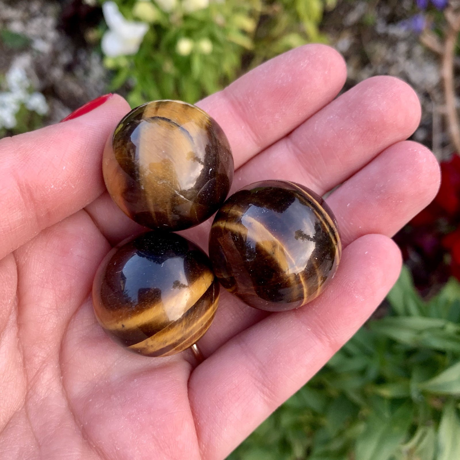 Mini Tiger Eye Sphere - Sparkle Rock Pop