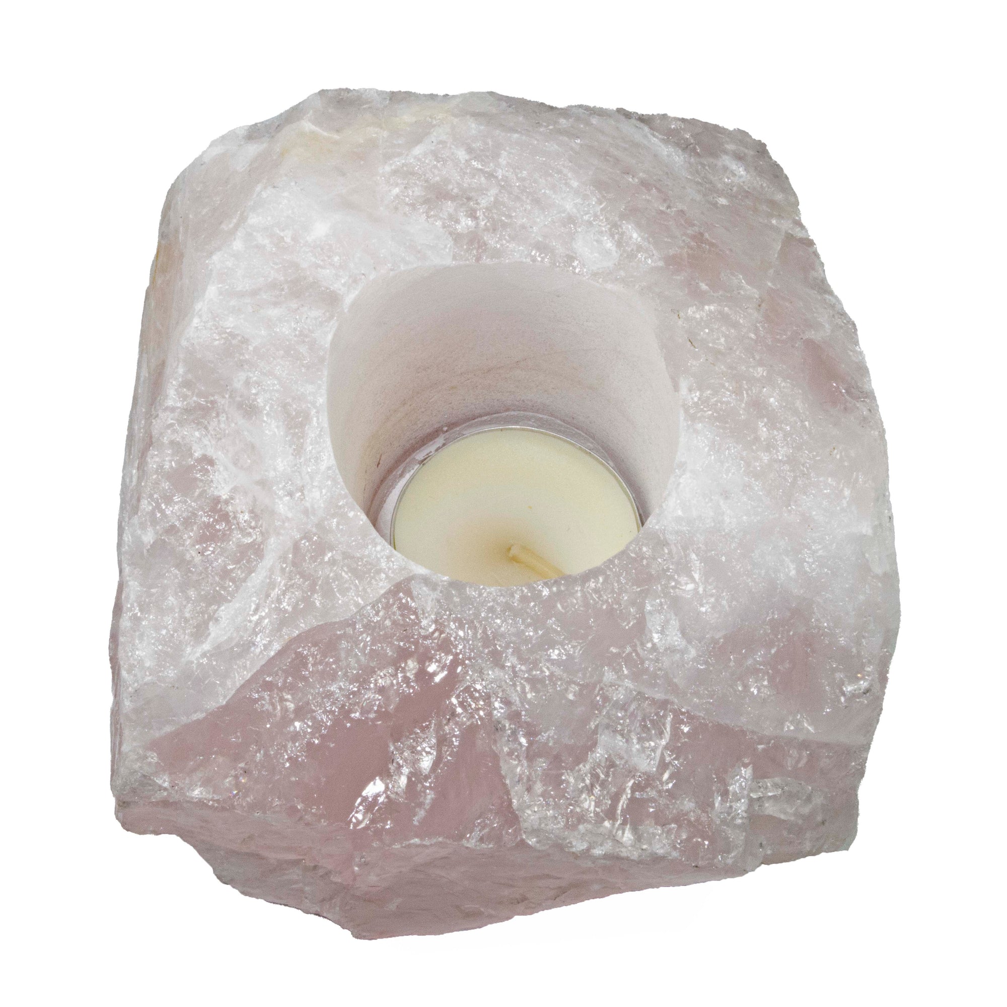 Rose Quartz Candleholder - Sparkle Rock Pop