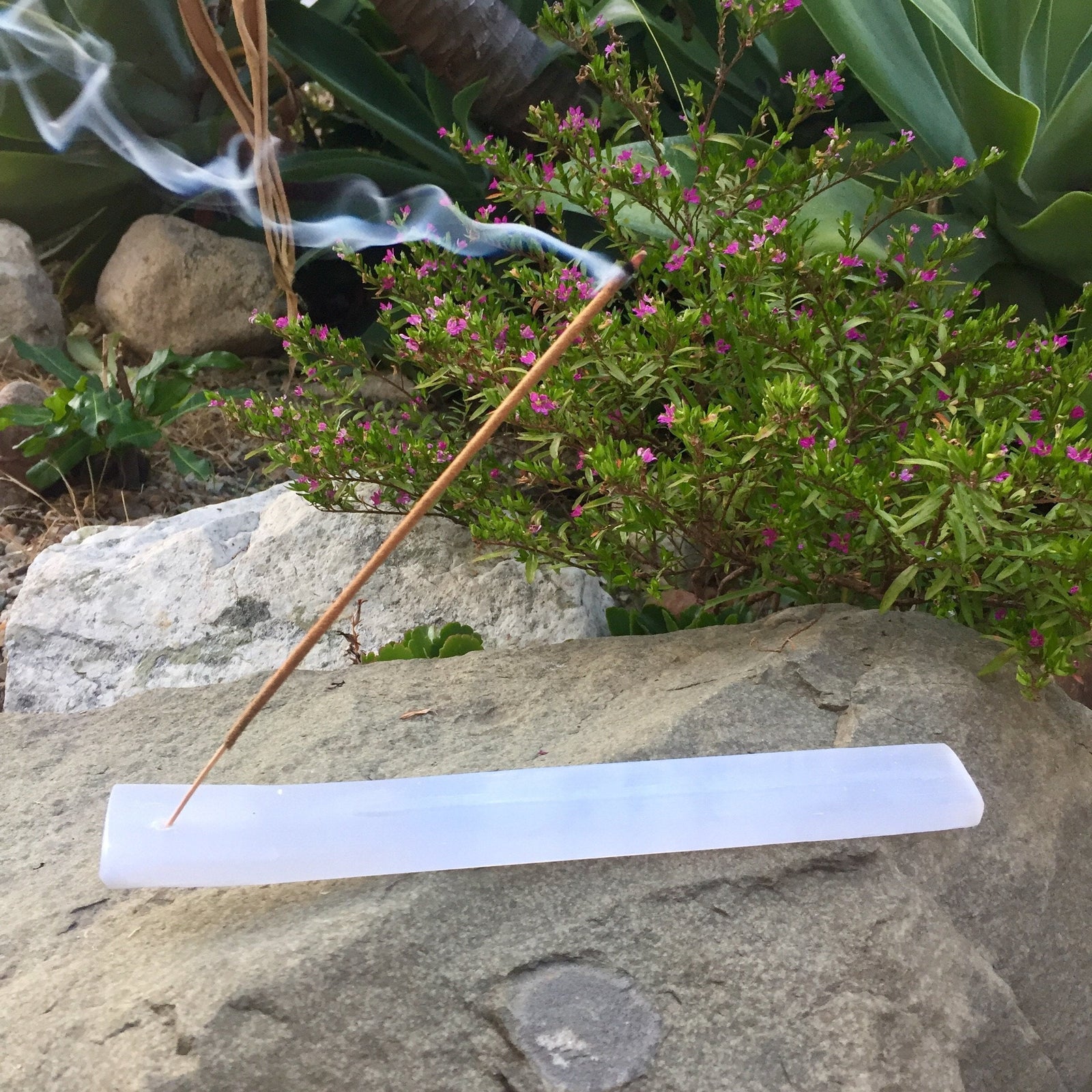 Selenite Incense Holder - Sparkle Rock Pop