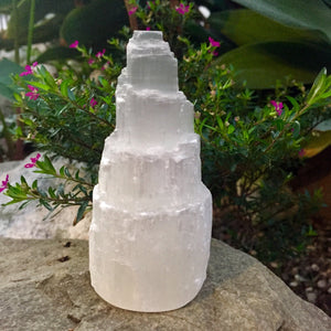 Selenite Tower - 4 inches - Sparkle Rock Pop