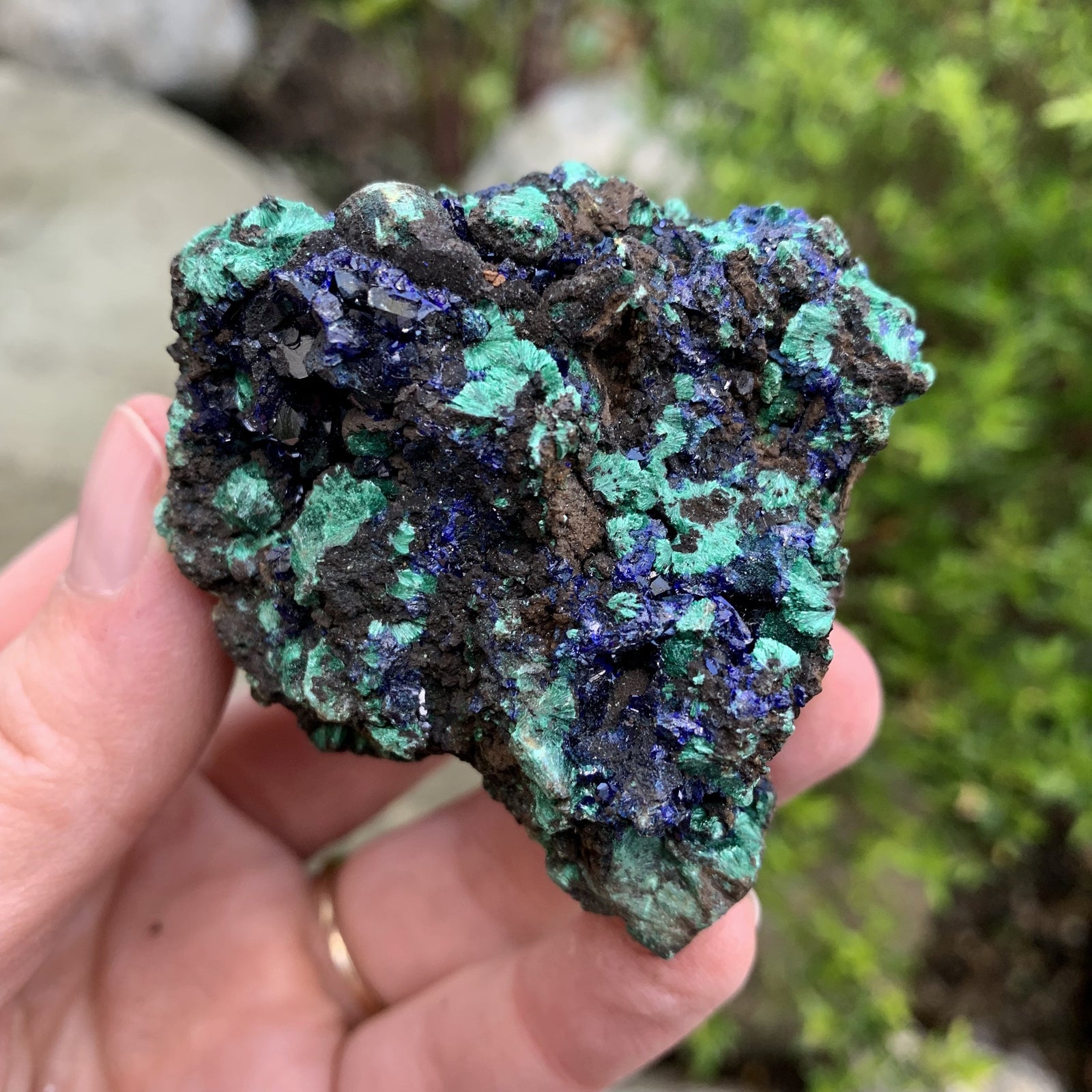 Azurite - Raw Stone Cluster - Sparkle Rock Pop