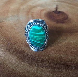 Malachite Crystal Ring - Sparkle Rock Pop