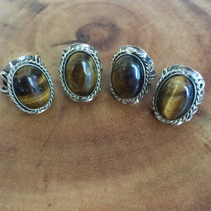 Tiger Eye Crystal Ring - Sparkle Rock Pop