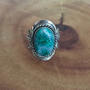 Chrysocolla Crystal Ring - Sparkle Rock Pop