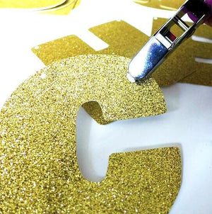 Let's Party Bitches - Gold Sparkly Glitter Banner - Sparkle Rock Pop